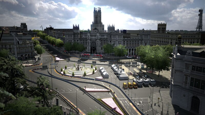 Madrid cityscape with Cibeles Fountain