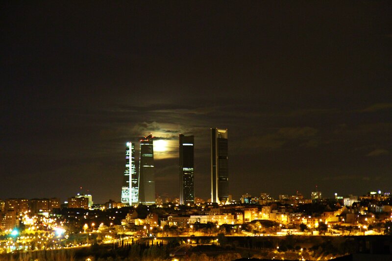 Madrid Skyline at Night