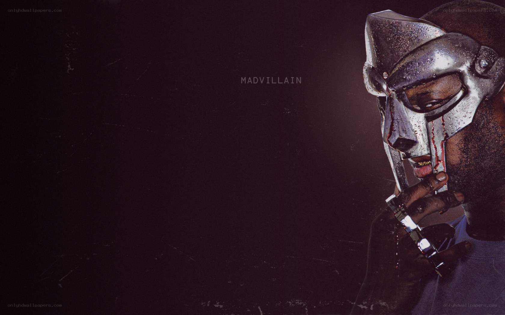 Madvillain with mask and cigarette