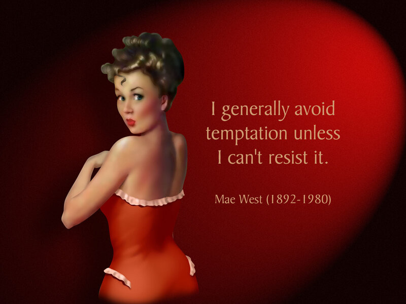 Mae West quote illustration