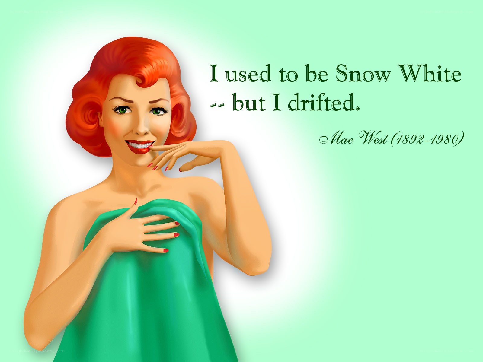 Mae West quote illustration