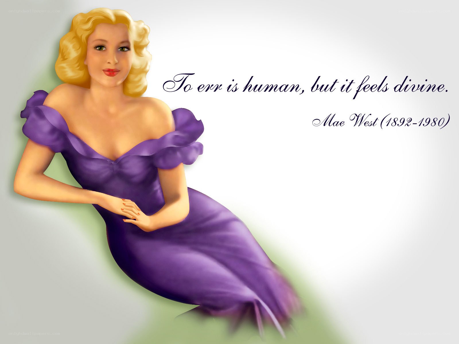 Mae West quote illustration