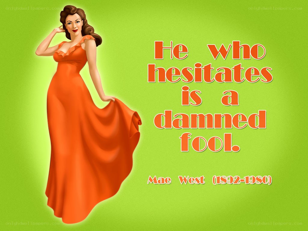 Mae West quote illustration