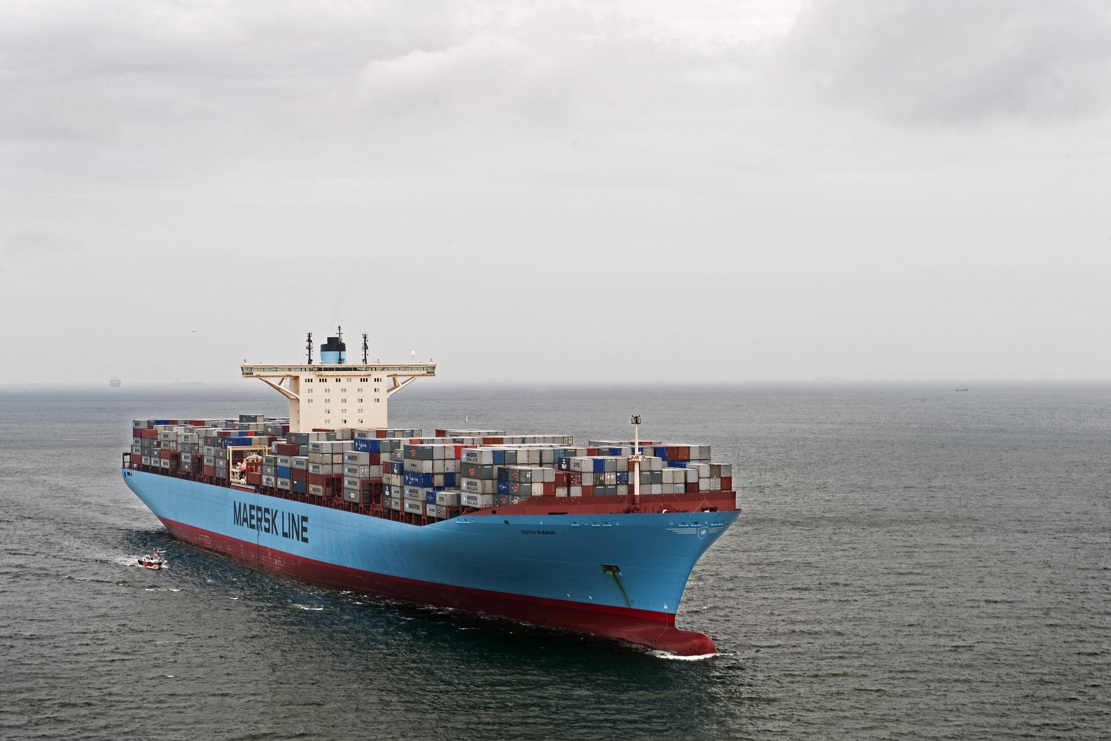 Maersk container ship at sea