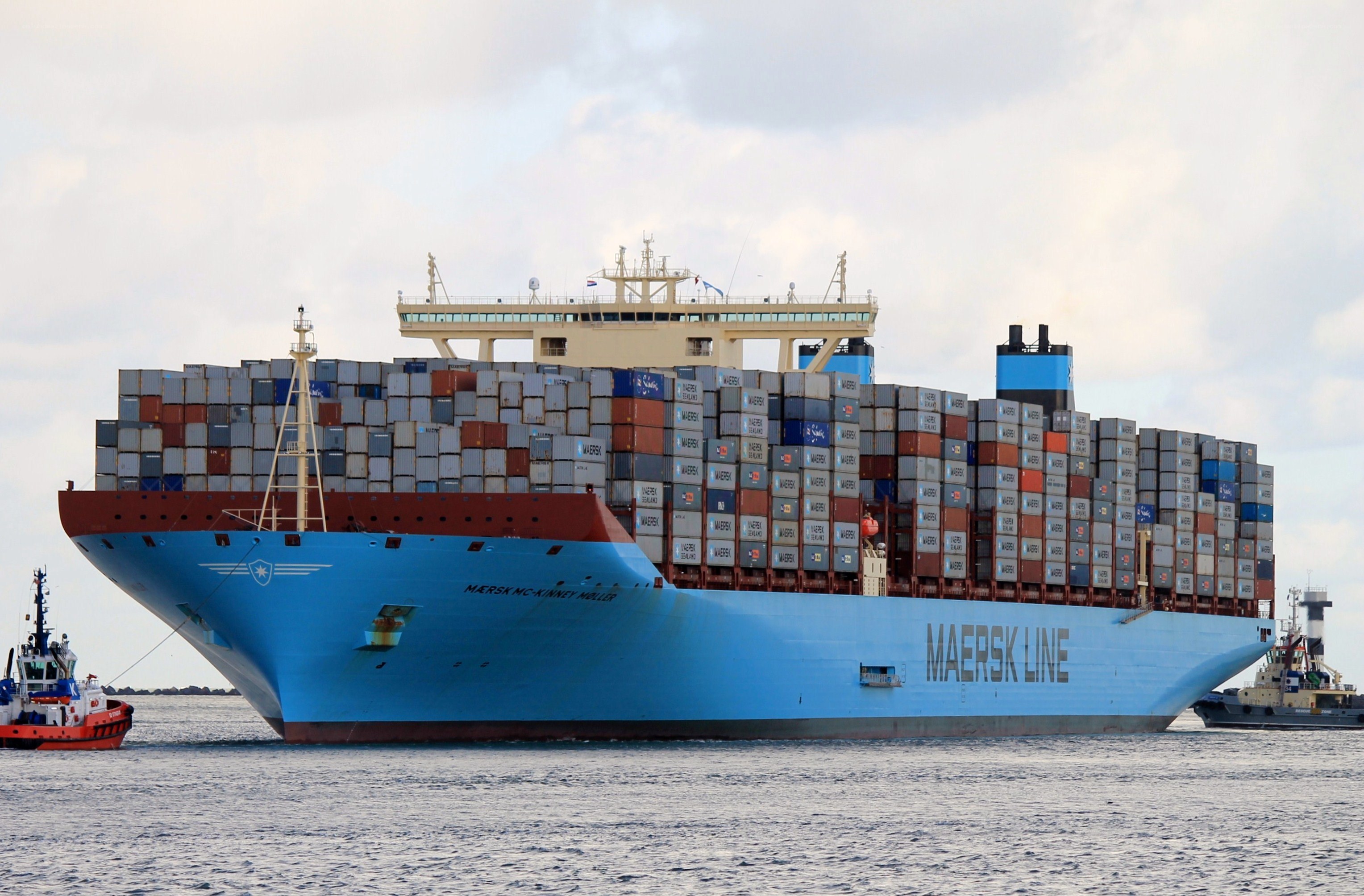 Maersk container ship at sea
