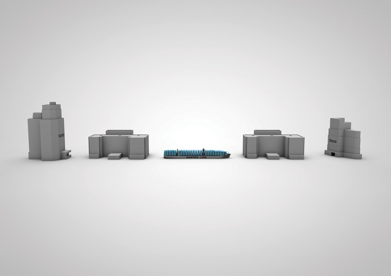 Maersk Line Container Ship — Gray