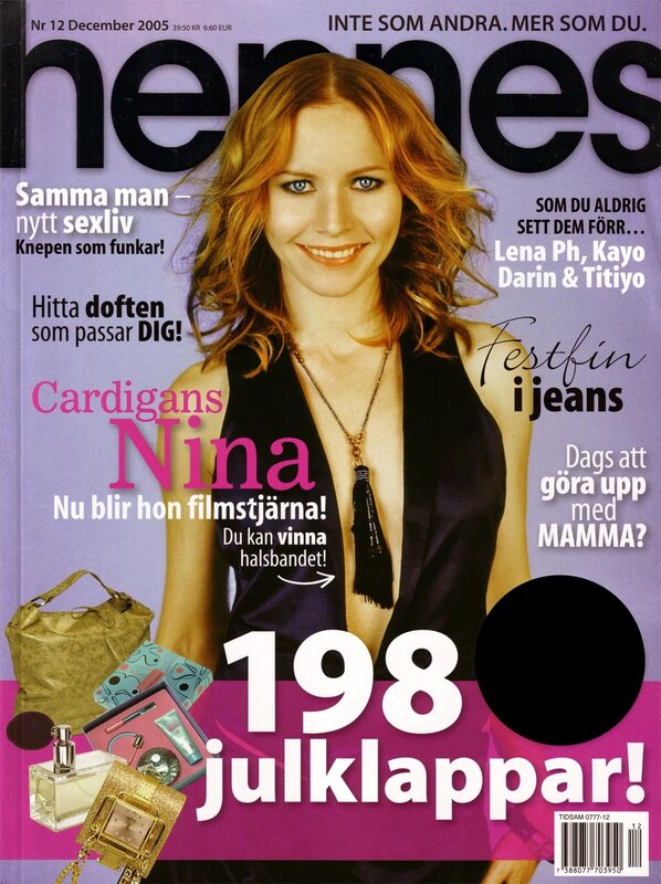 Magazine cover with woman