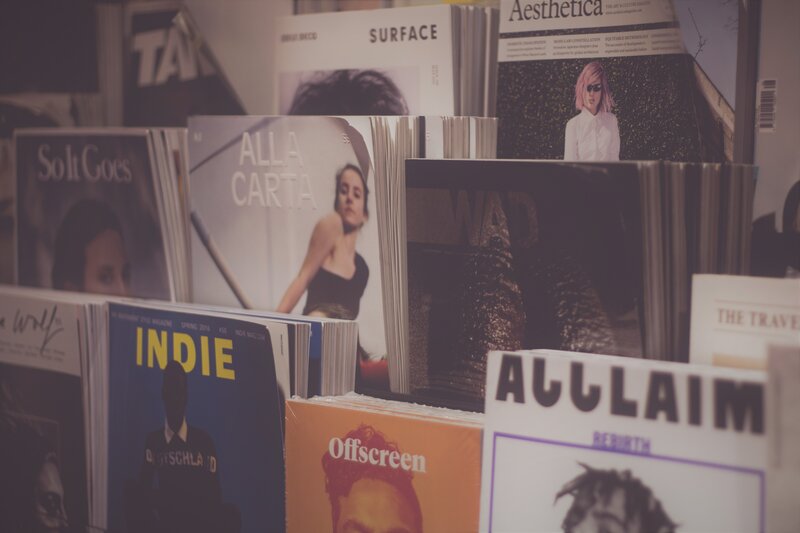 Magazine Display Rack — White