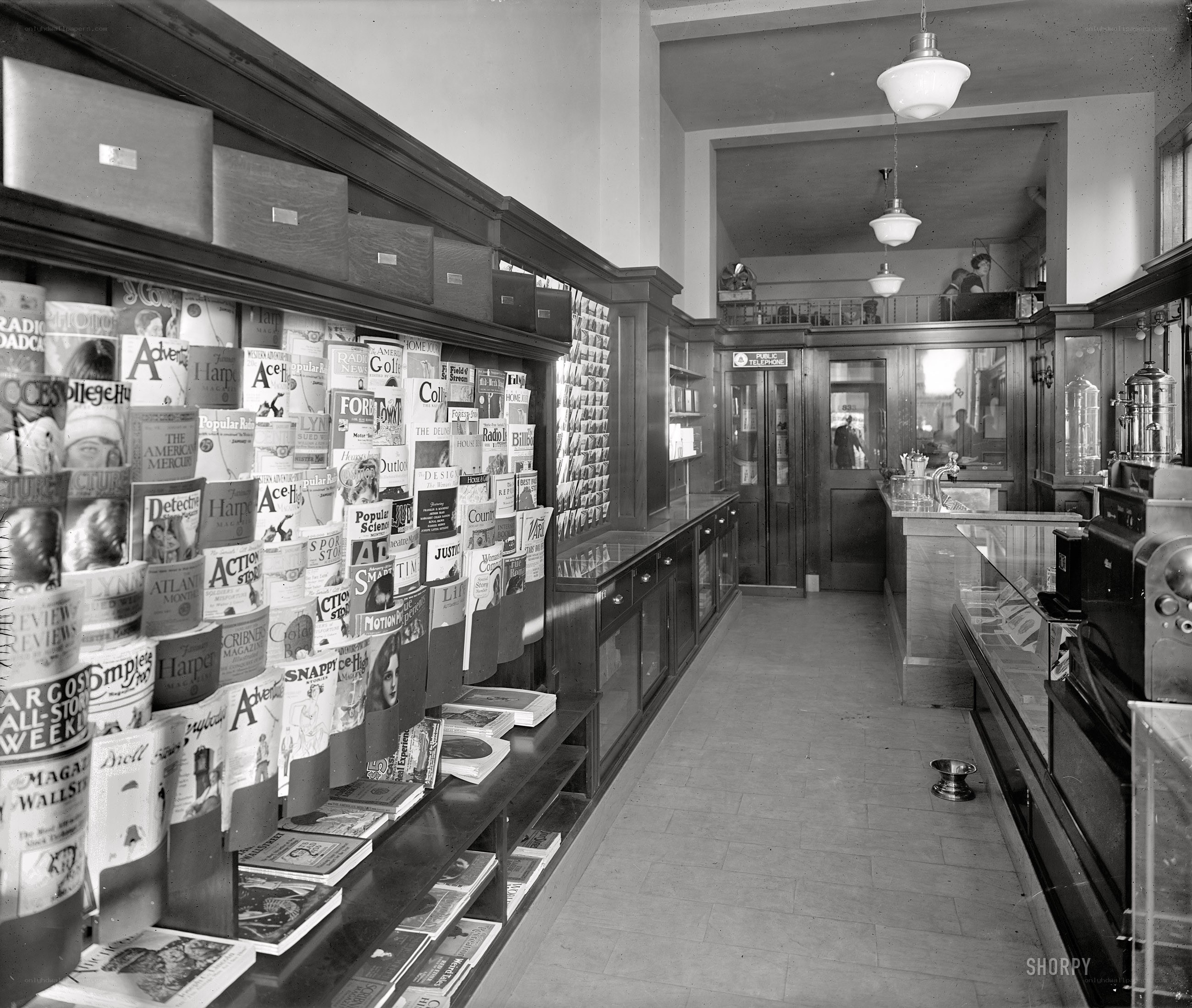 Magazine rack in old store