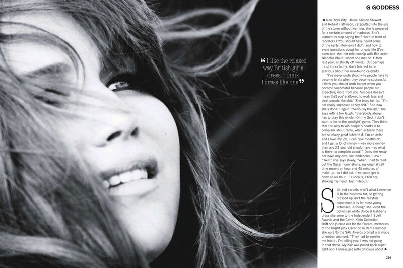 magazine spread with portrait