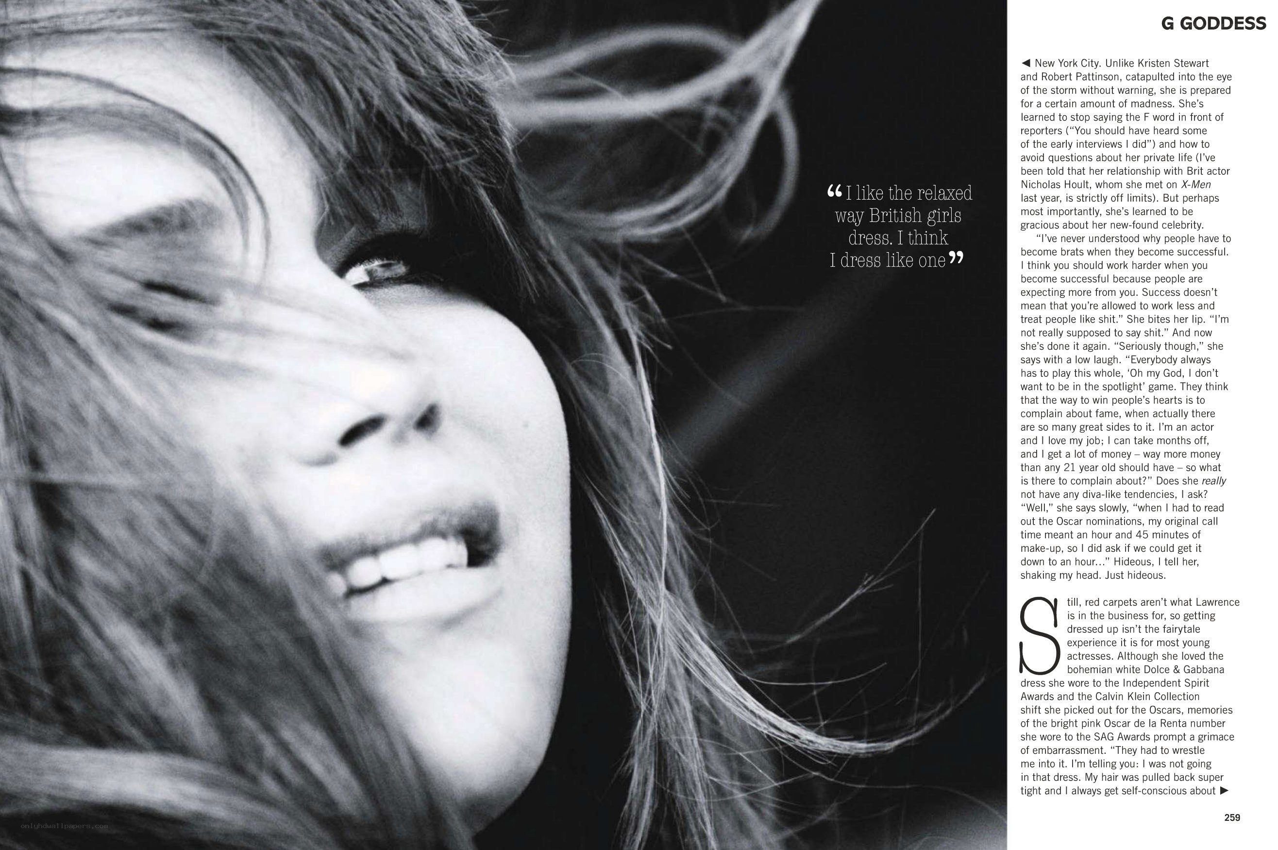 magazine spread with portrait