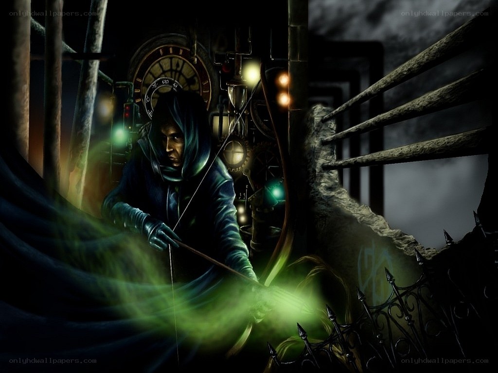 mage casting green spell