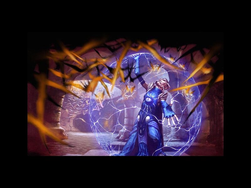 Mage Casting Spell — Blue