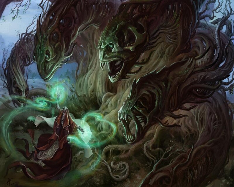 Mage Casting Spell — Green