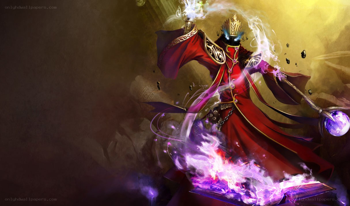 mage casting spell in red robes