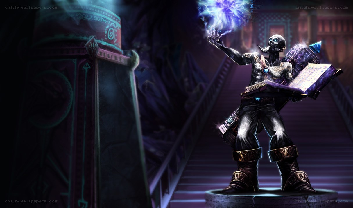 mage casting spell in temple