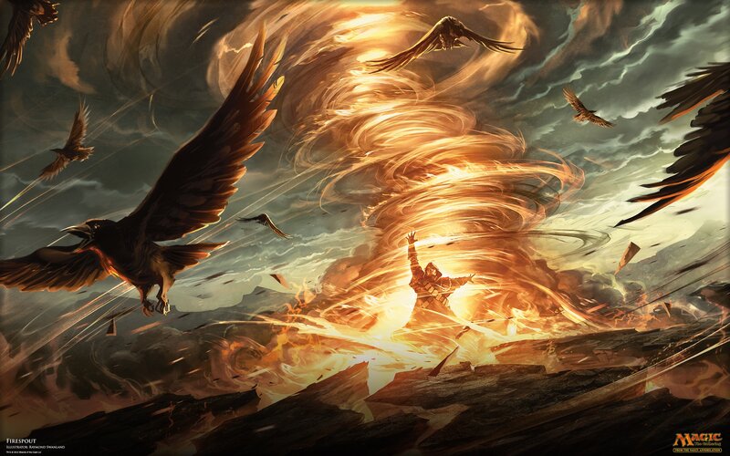 Mage Casting Spell — Orange