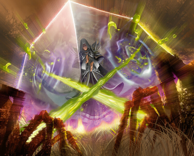 Mage Casting Spell — Purple