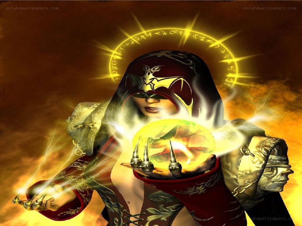 mage casting spell with orb