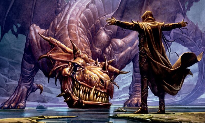 Mage Confronting Dragon