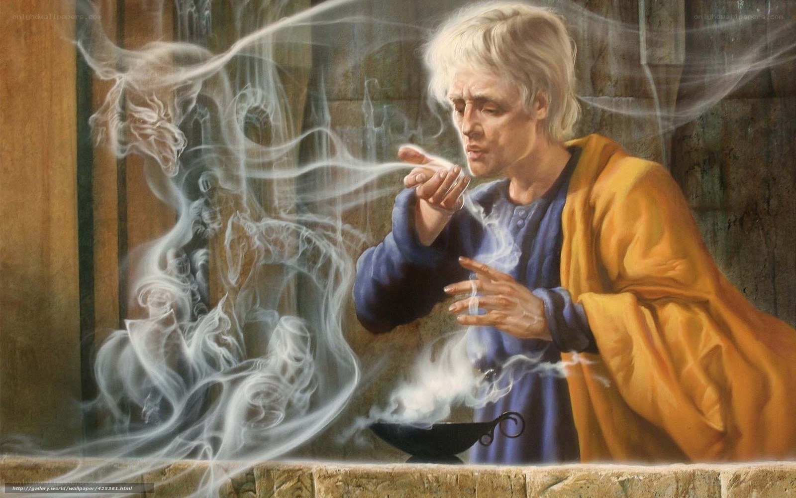 mage conjuring a spirit
