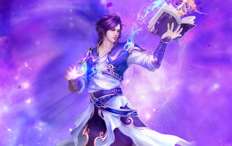 Mage Holding Spellbook