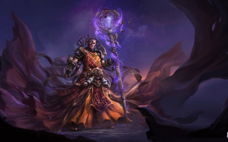 Mage Holding Staff