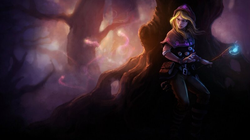 mage in a dark forest