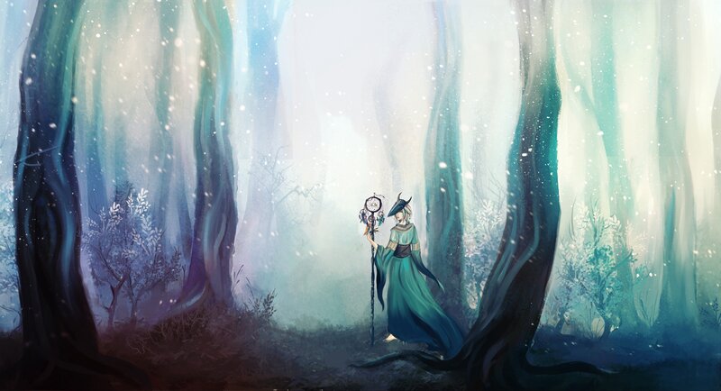 Mage in a Forest