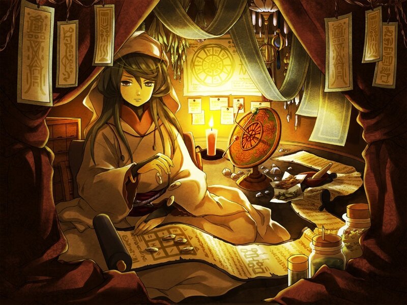 mage in a study
