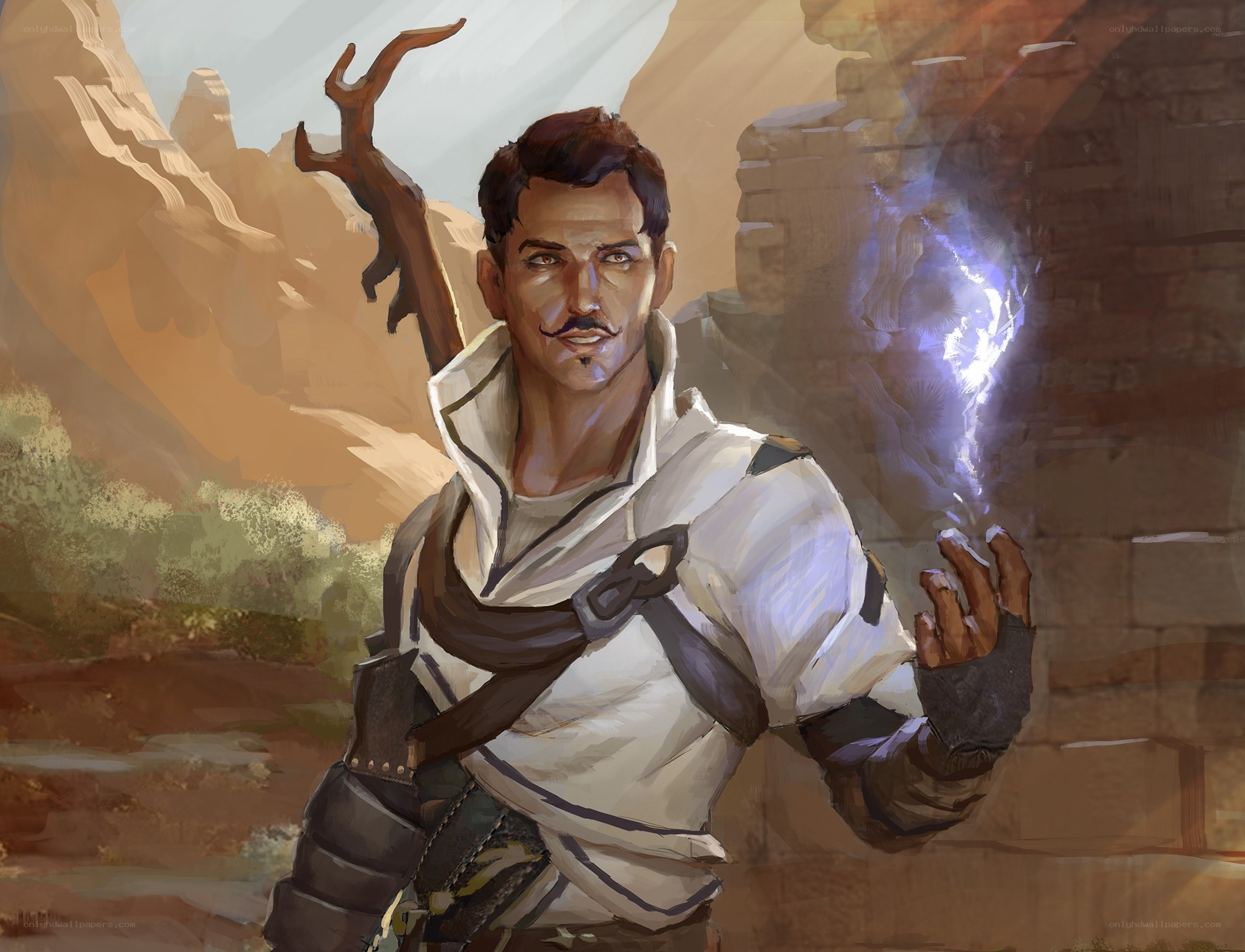 mage in desert ruins