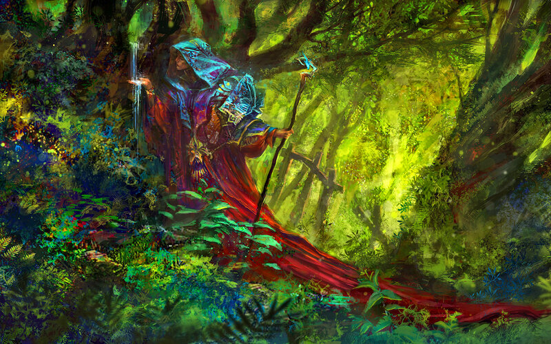 Mage in Forest