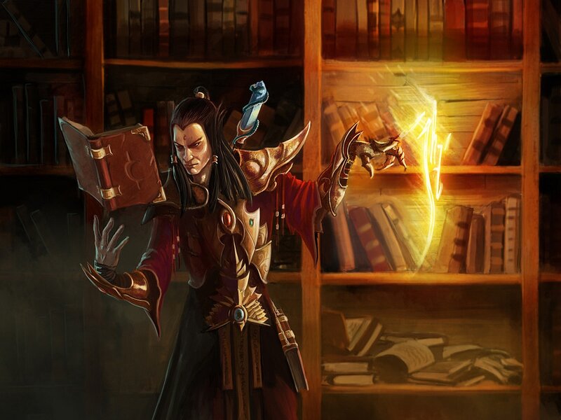 Mage in Library