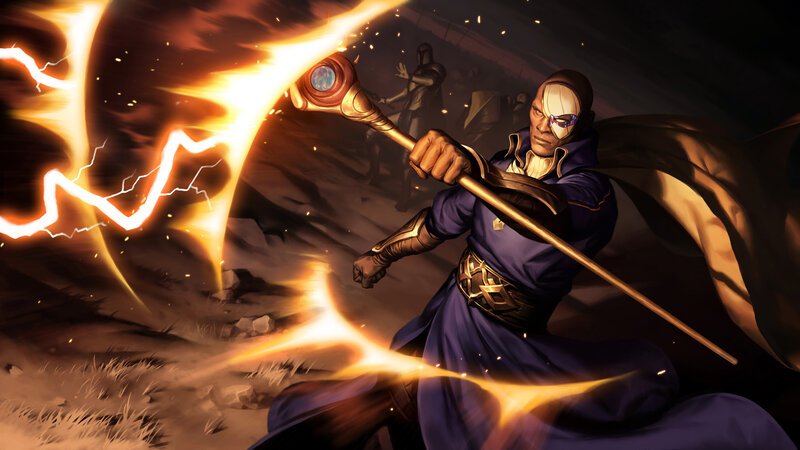Mage Wielding a Staff