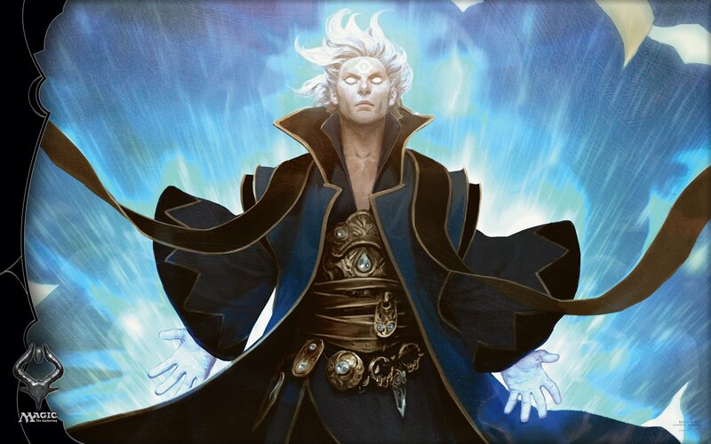 mage with glowing eyes