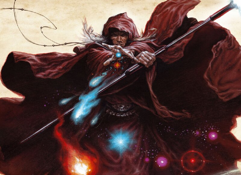Mage with Staff — Red