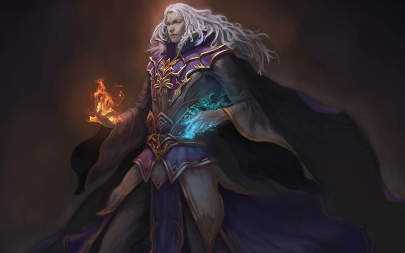 Mage with White Hair