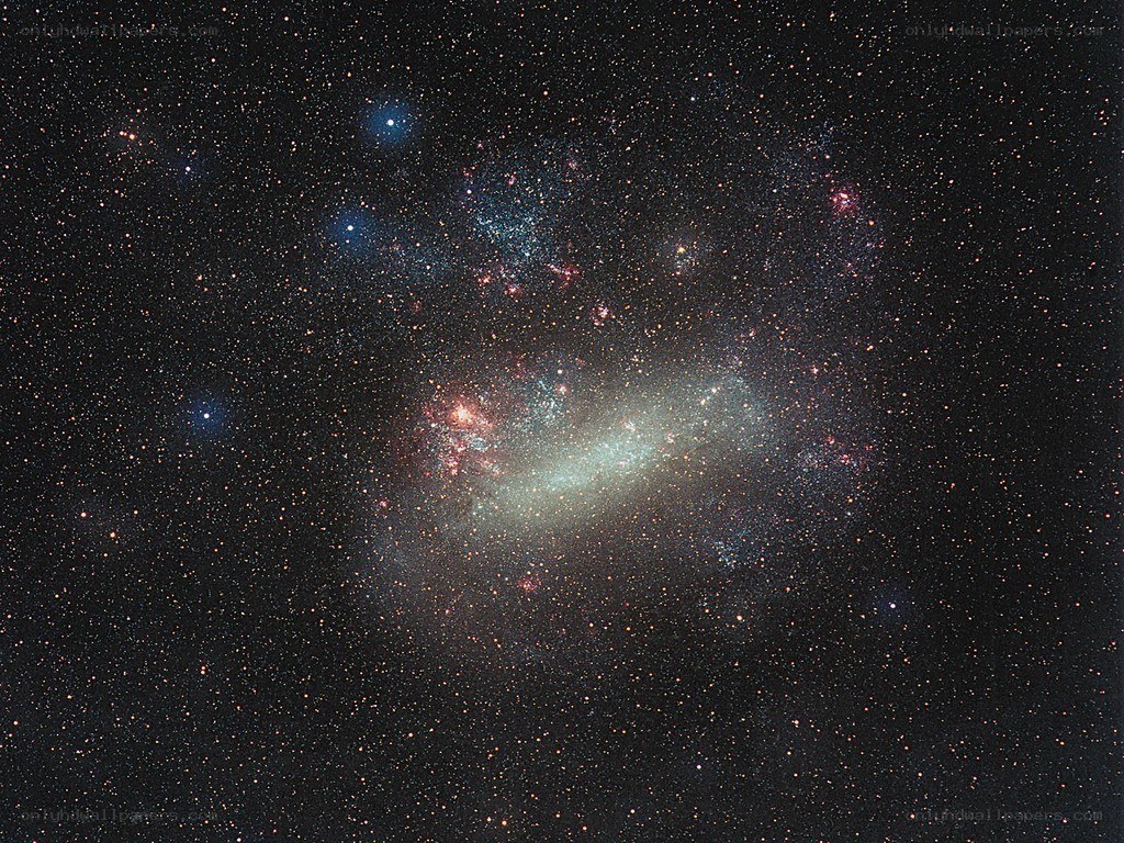 Magellanic Clouds in the night sky