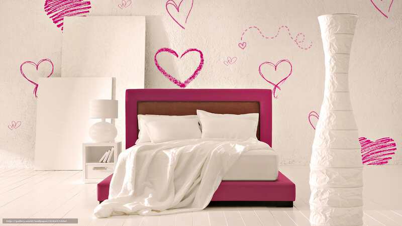 Magenta Bed in Bedroom — Pink, Calm