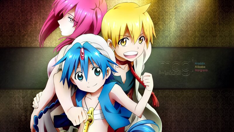 Magi anime character group