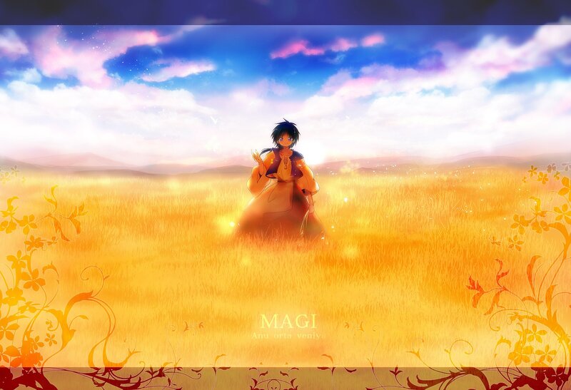 Magi anime character in field