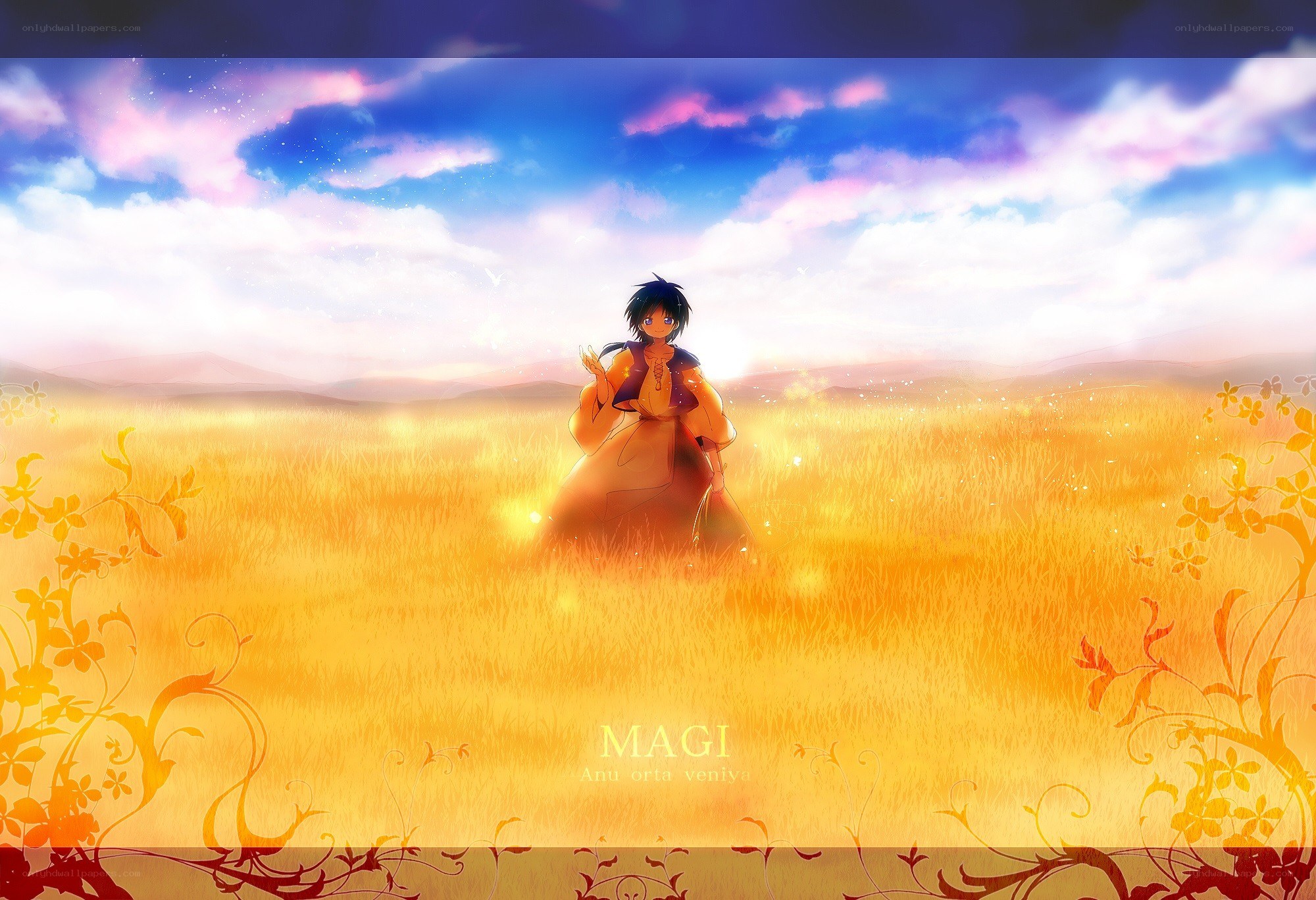 Magi anime character in field