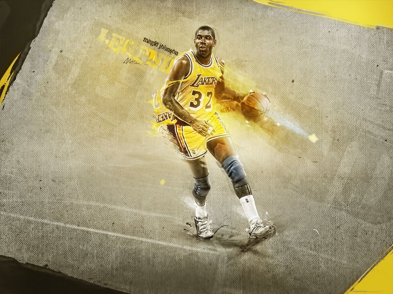 Magic Johnson in action
