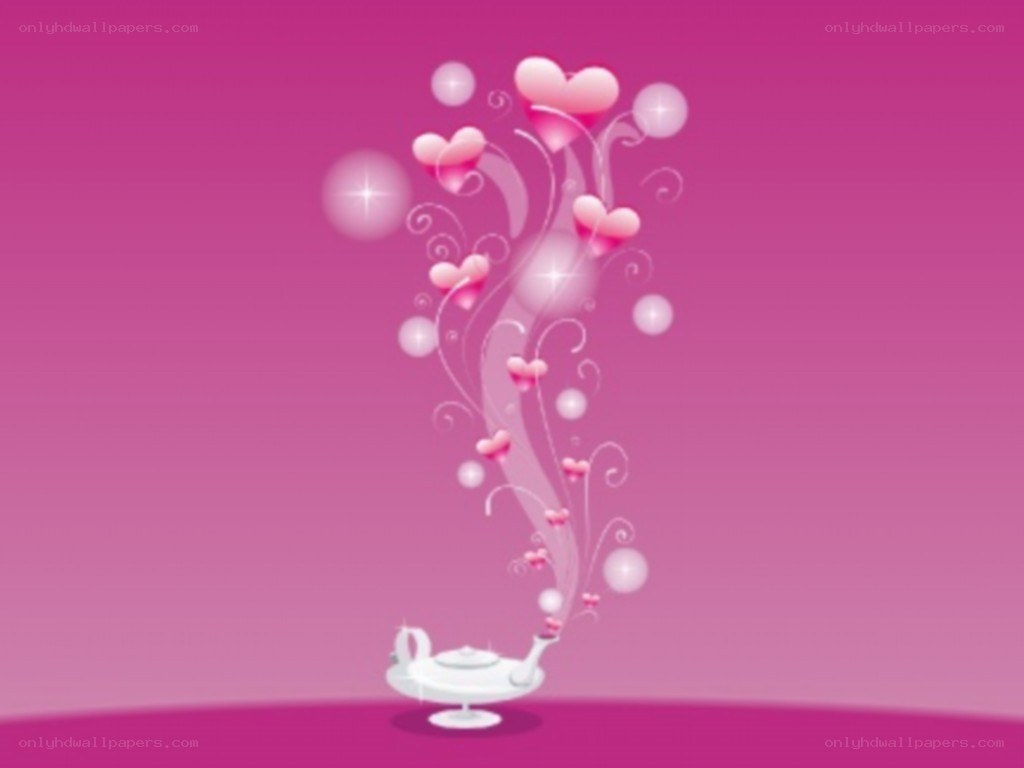 magic lamp with hearts