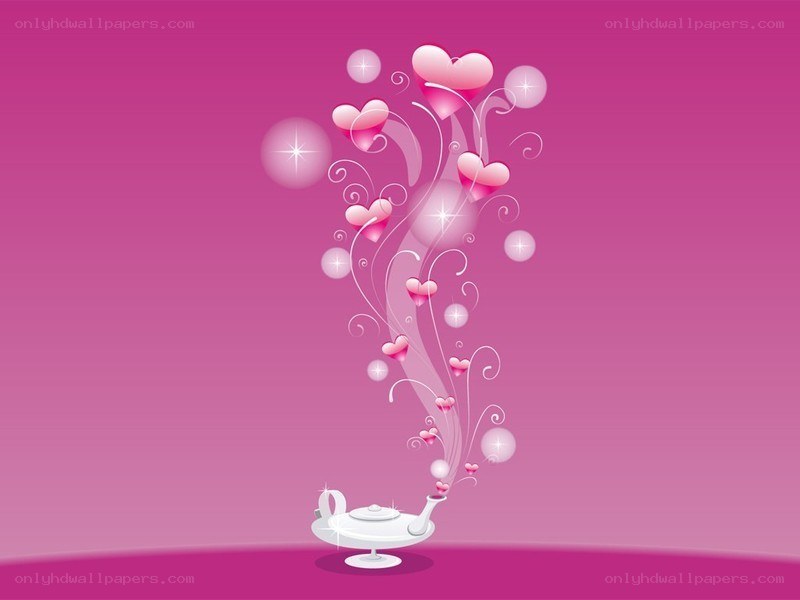 magic lamp with hearts