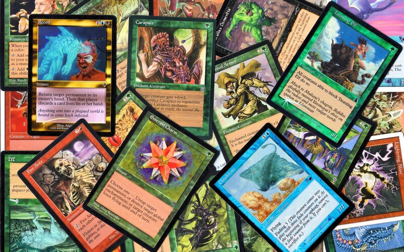 Magic: The Gathering cards spread