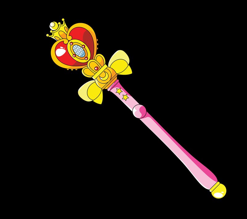 Magic Wand with Heart — Pink, Magical, Anime