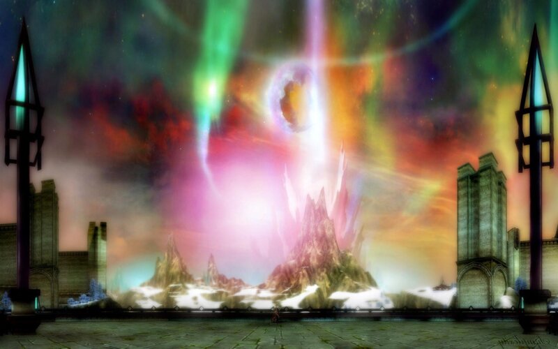 Magical Aurora over Mountains