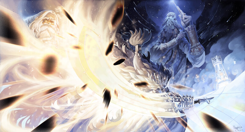 Magical battle in space