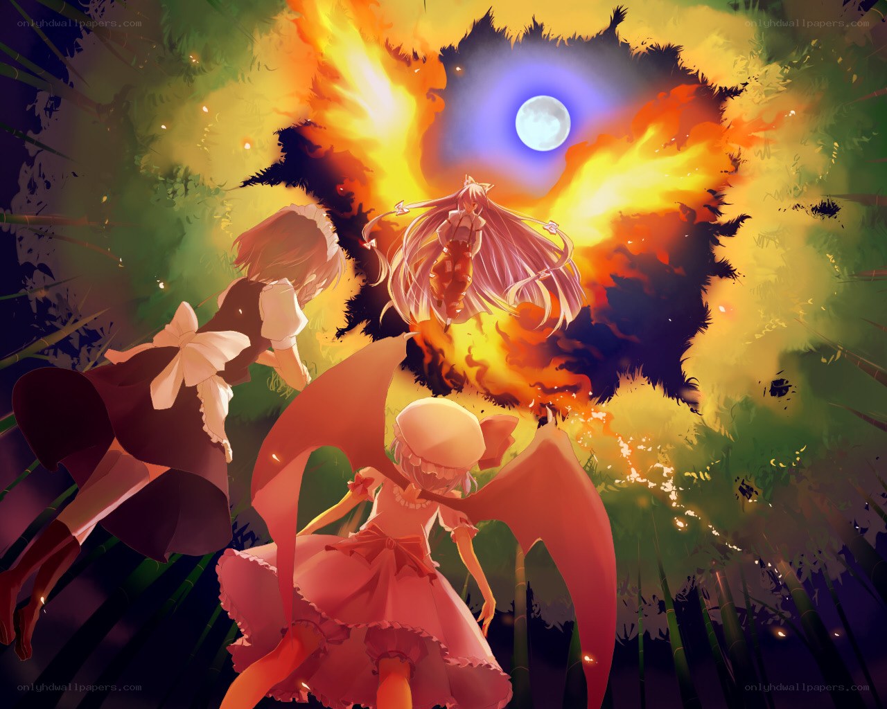 Magical battle in the forest